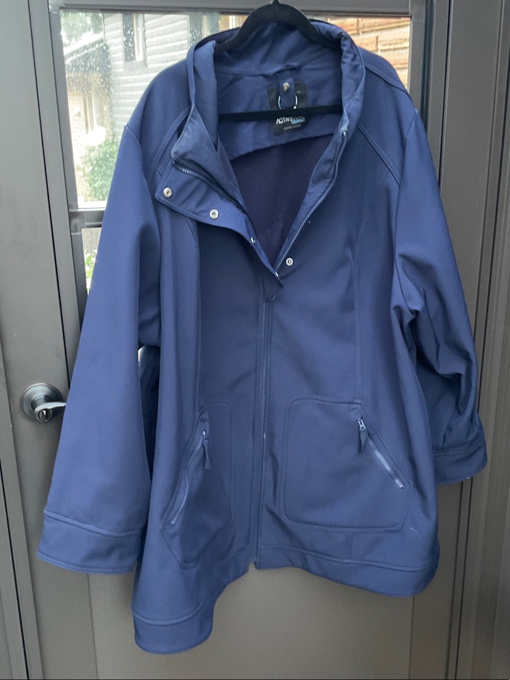Penningtons Navy Hooded Softshell Coat